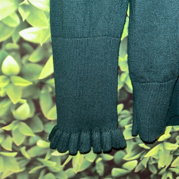 BODEN Ruffle Evergreen Woolblend Lightweight Sweater SzXL GUC - Picture 7 of 14